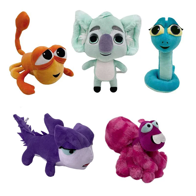 thumbnail image 1 of Conjunto de 5 piezas de peluche de regreso al interior de Frank Maddie Voice Chaz, figura de peluche, koala, lagarto, serpiente, animal de peluche, regalos para fanáticos, 1 of 5