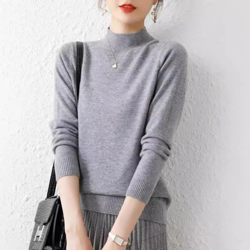 Women Autumn Winter Turtleneck Sweater Chic Pullover