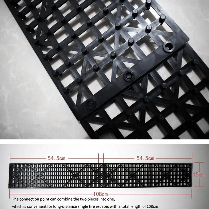 Tire chains car wheel anti skid pad tire studs anti skid 2Pcs car snow mud off plate tire traction foldable skid plate nonslip mat sand snow chain wheel