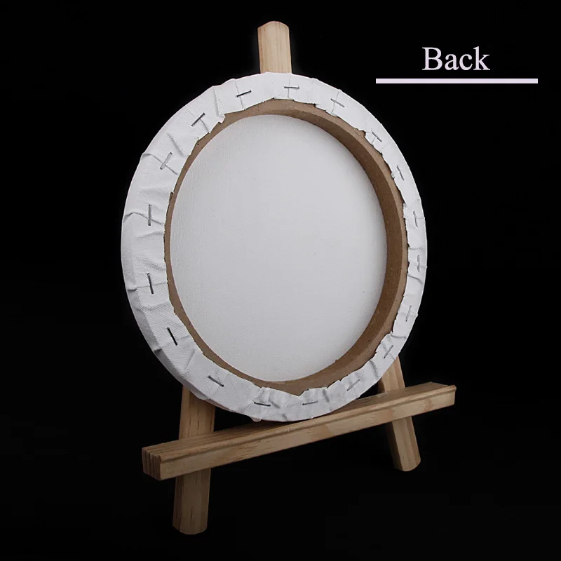 Art Professional Round Cotton And Linen Canvas For Gouache Oil Painting Acrylic Pouring Diameter 15cm 20cm 30cm 40cm 1 Pcs Stretched Canvas Painting Supplies