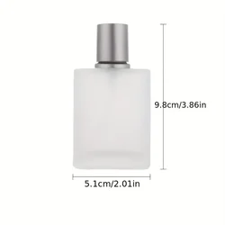 Elegant Sandblasted Glass Perfume Spray Bottle with Fine Mist Dispenser, 30ml (or 50ml) Capacity (50ml)