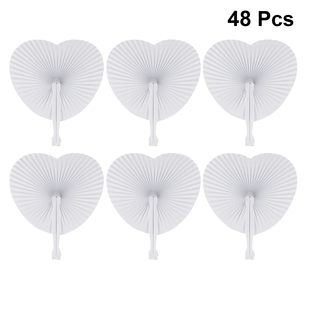 

Fan Fans Folding Paper Hand Heart Wedding White Chinese Party Round Handheld Blank Folded Oriental Home Hanging Taichi