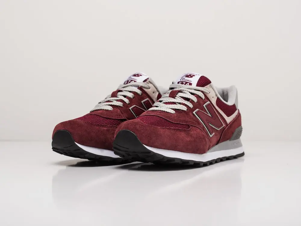 Zapatillas de deporte New Balance 574 para mujer, color burdeos,  demisezon|Zapatos vulcanizados de mujer| - AliExpress