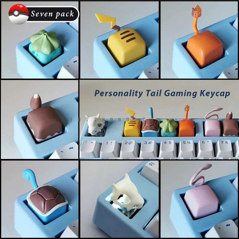 ポケモンかわいいキーキャップピカチュウゼニガメミュウツーキーボード