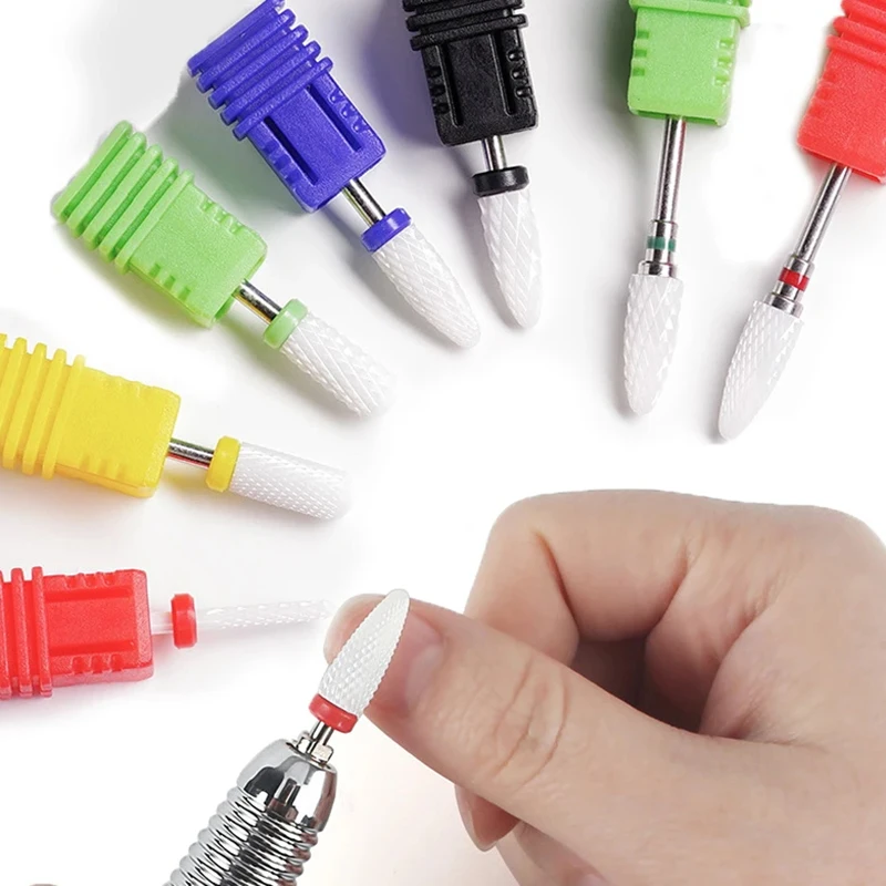 Ceramic Nail Drill Bits Milling Cutter For Manicure Gel Polish Removal Cutter Nail Sander Tip Professional Nail Stylist Supplies