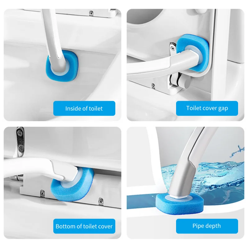 Bathroom Accessories Toilet Brush Set Disposable Toilet Brush with Cleaning Liquid Wall-Mounted Cleaning Tool for Bathroom Replacement Brush Head Wc Accessories bathroom accessories,toilet brush set
