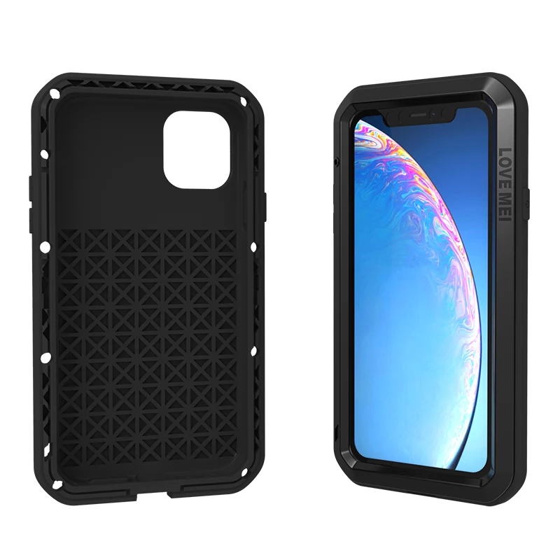 Original Love Mei Powerful Case For Iphone 12 11 Pro Max Mini Shockproof Metal Aluminum Waterproof Cover For Iphone11pro Max