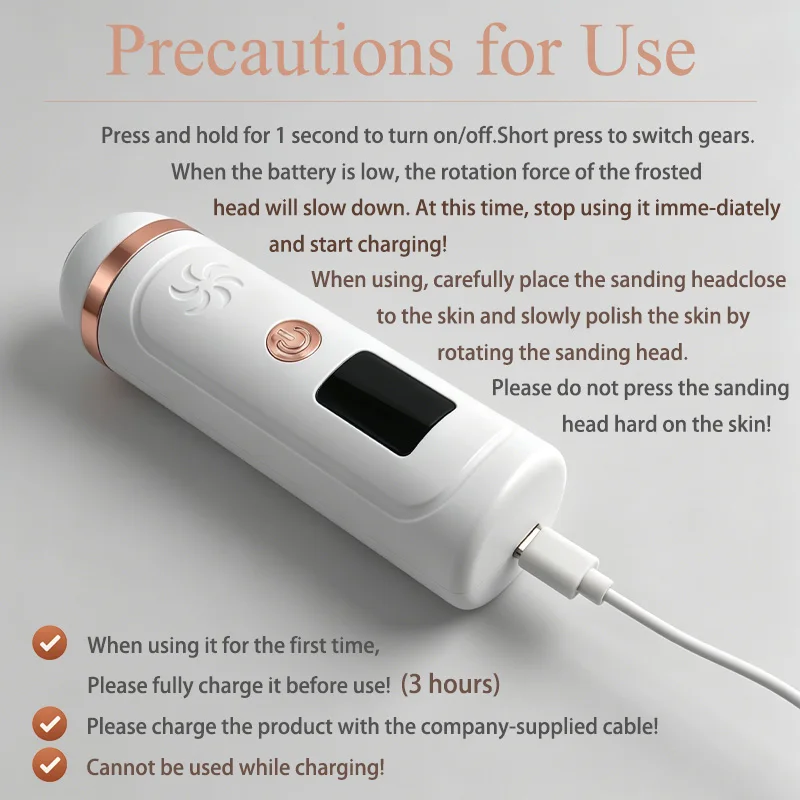 Lima elettrica per piedi per uso domestico con display digitale, ricaricabile, per rimuovere calli e pelle indurita, strumento per pedicure._voghion.com