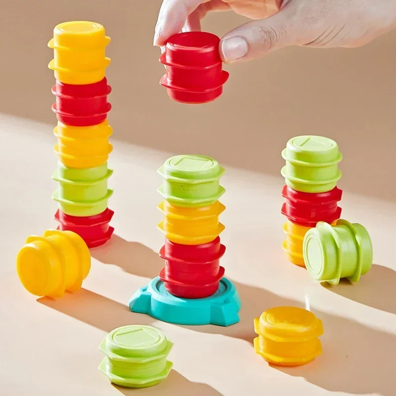 Children's Engineering Truck Forklift Press Shovel Toy Car Suit Education Stacking Toy Board Game for Party Boys Birthday Gift 3