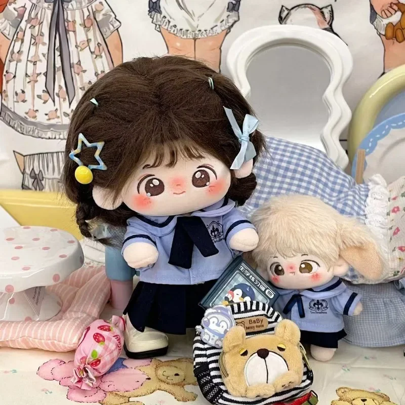 10cm 20cm baby clothes cute Thai school uniform set cotton doll changing without attributes 5