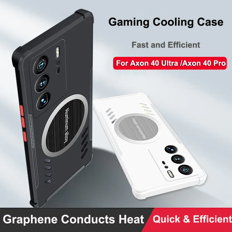 Per Zte Axon 40 Pro Ultra Case 5G Grafene Cover Trasparente Per Zte Axon 40Pro 40Ultra Thermal Game Guscio Di Raffreddamento Magnetico