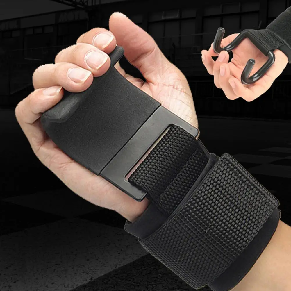 Pull-Ups Wrist Hook Fitness Equipment Wear-resistant Auxiliary Training Great Heavy-duty Hook Power Lifting Wrist Bracer 