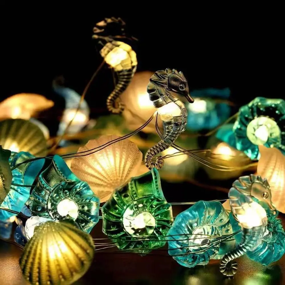 

Room Holiday Mixed Light Ocean Theme Seashell Sea Animals For Bedroom Birthday Night Light String Lamp String Lights Led Light