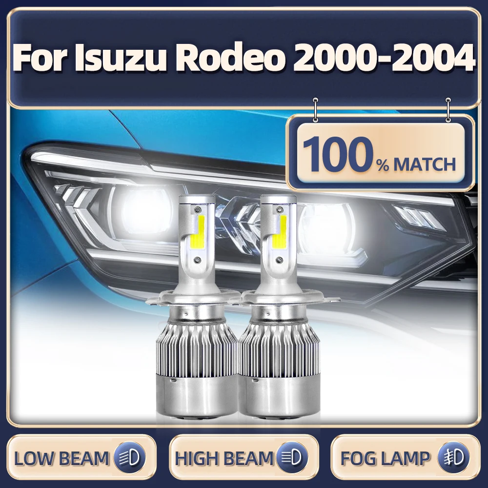 

Car Light 20000LM H4 LED Car Headlight Bulbs Turbo LED Headlamps Bulbs 12V 6000K For Isuzu Rodeo 2000 2001 2002 2003 2004