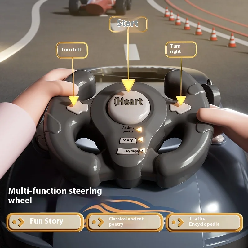 New Children'S Racing Game Console With Fun Obstacle Avoidance Adventure Puzzle Steering Wheel Toy Desktop Game 5