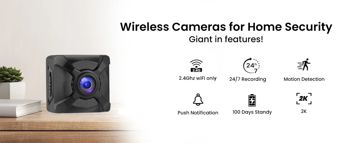 Wireless Mini Smart Camera 4k Wifi Ip Remote Monitor Rechargeable_voghion.com