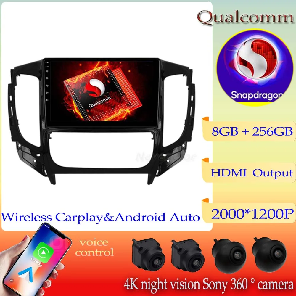 

Android 13 Qualcomm Snapdragon Multimedia Player For Mitsubishi Triton L200 MT AT 2015 - 2019 Auto Car Radio GPS Navigation BT