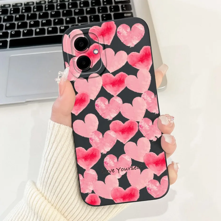 Beautiful Floral Phone Case - Soft Silicone Shockproof Cover with Bumpers
