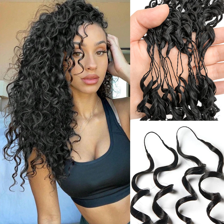 Deep Wave Feather Crochet Hair Extensions