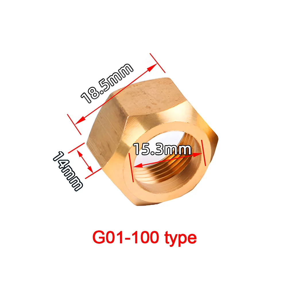 G01-30/100/300 Cutting Torch Nozzle Copper Nut Gas Torch Cutting Nozzle Joint Screw Acetylene Propane Cutter Nozzle Fitting Nuts - Image 3