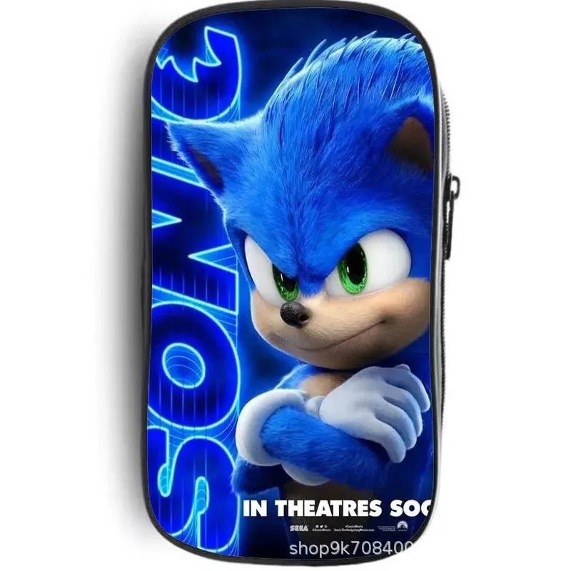 Sonic Large Capacity Multi-Functional Waterproof Pencil Case for Students - Oxford Fabric Bag