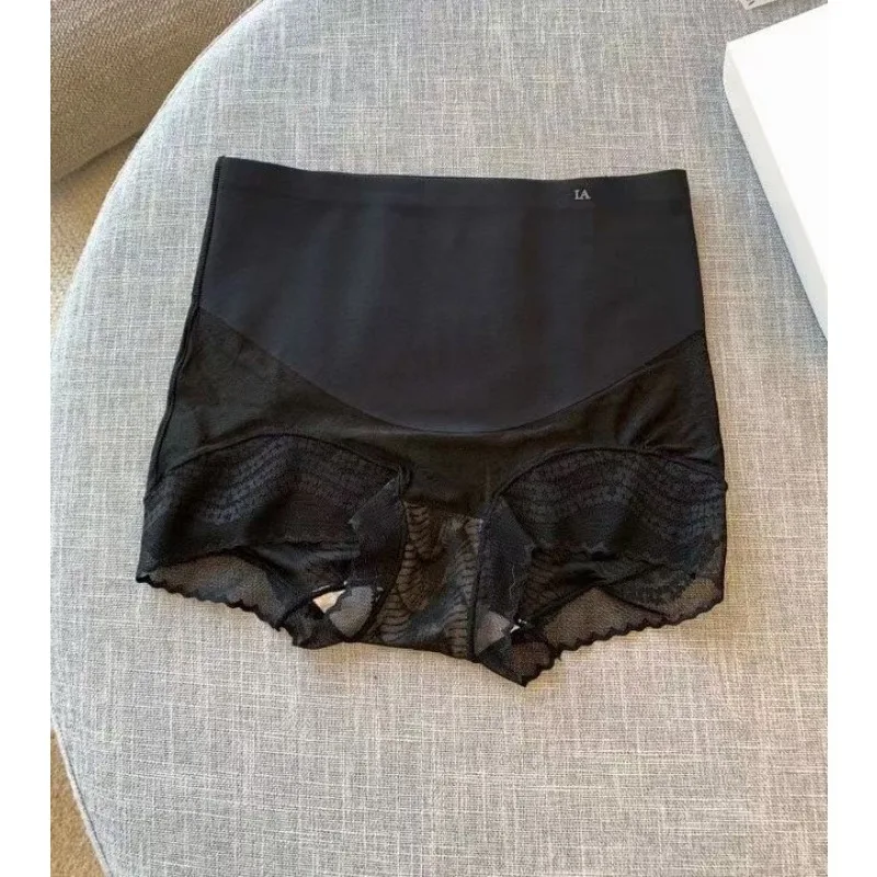 La tight belly pants with no marks, high waist, small belly, and buttocks without curling, sexy lace briefs, shaping pants