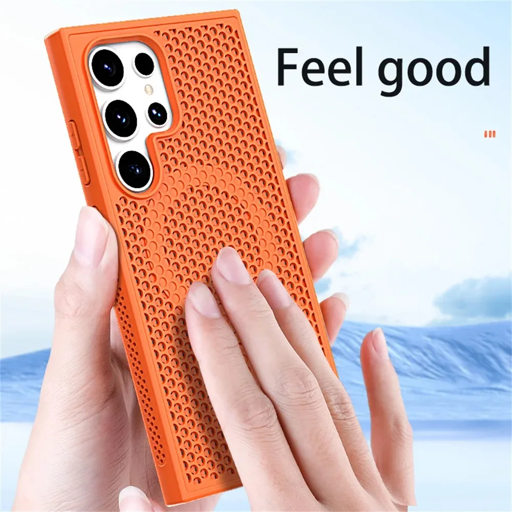 Fashion Cooling Heat Dissipation Breathable Phone Case with Magnetic Back Cover