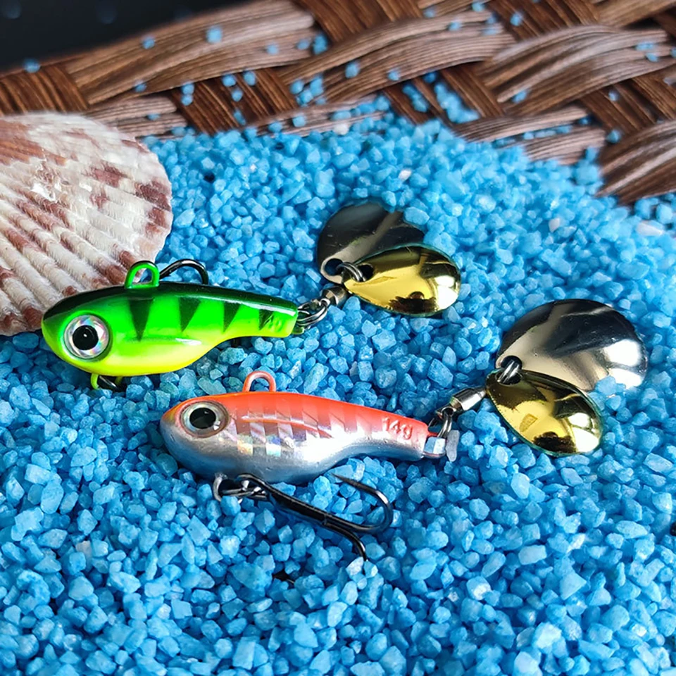 WALK FISH 5g-20g VIB Bait New Rotating Sequin Fish Bait Thorn Metal Bait Vibration Double Sequin Lure Artificial Simulation Fish