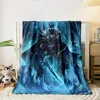 World of Warcraft HD Printed Blankets. Oversized  Sofa Bed Cover Soft and Hairy Blanket Soft Warm Flannel Throw Blankets Gift 4