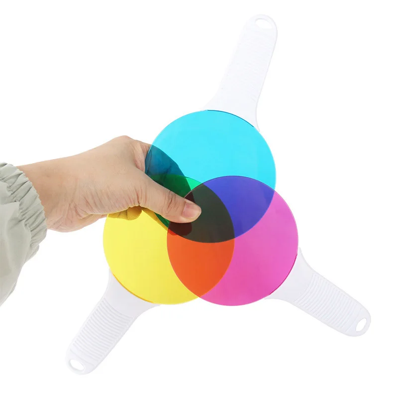 5PCS Set Montessori Color Mixing Learning Toys For Kids Physical Science Optical Filter Preschool Classroom Supplies