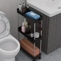 Push Trolley Shelf Floor Multi-layer Bathroom Bathroom Crevice Living Room Storage Trolley Kitchen Crevice Shelf 2