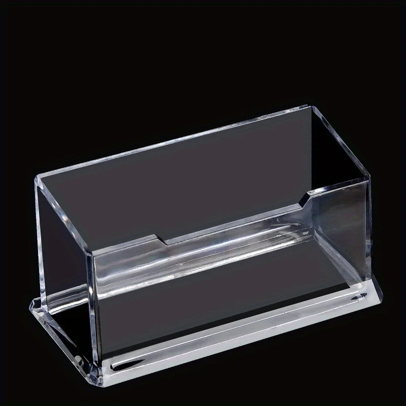 2psc Fashion acrylic desktop card holder Creative organizer, office desktop accessories, stationery travel organizer 3