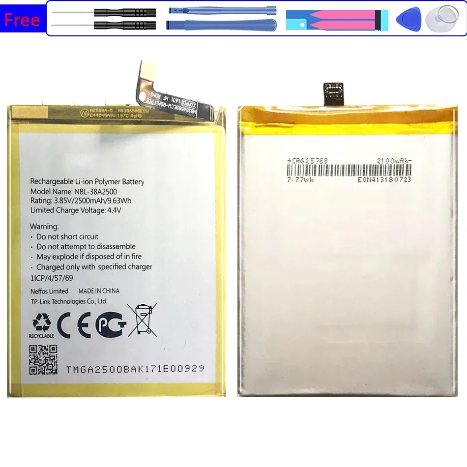 

NBL-38A2500 2500 мАч высококачественные запасные аккумуляторы для TP-link Neffos X1 Lite TP904A TP904C