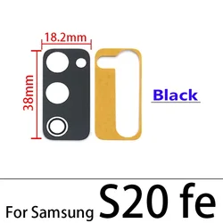 Premium Rear Camera Glass Lens with Adhesive for Samsung Galaxy Series (S20 Fe Black)