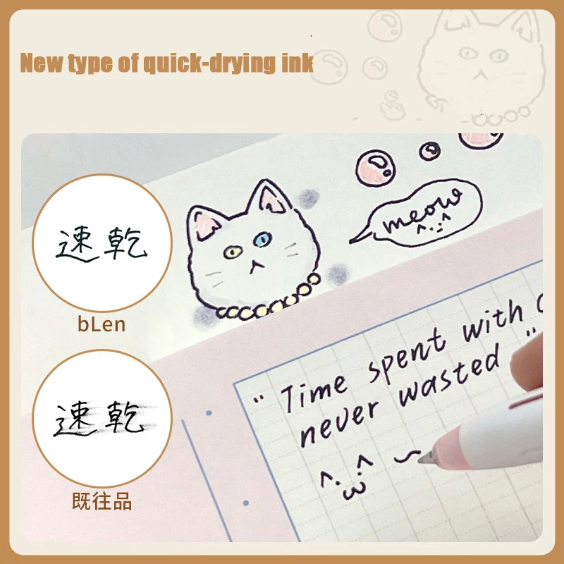 1/6pcs Zebra JJZ66 bLen Neutral Pen,limited edition for cats cute Quick Drying signing pen for homework exam kawaii stationery 6