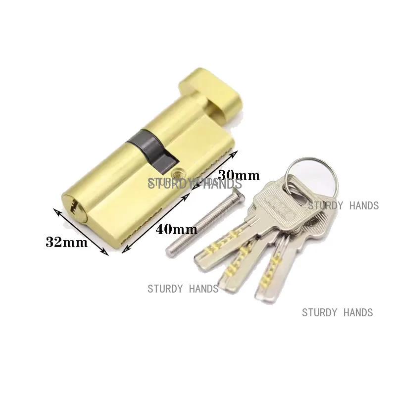 Aluminum alloy door with 3 holes height 32MM length 50mm to 85mm anti-theft door eccentric lock cylinder with key included door lock cylinder,door lock accessories