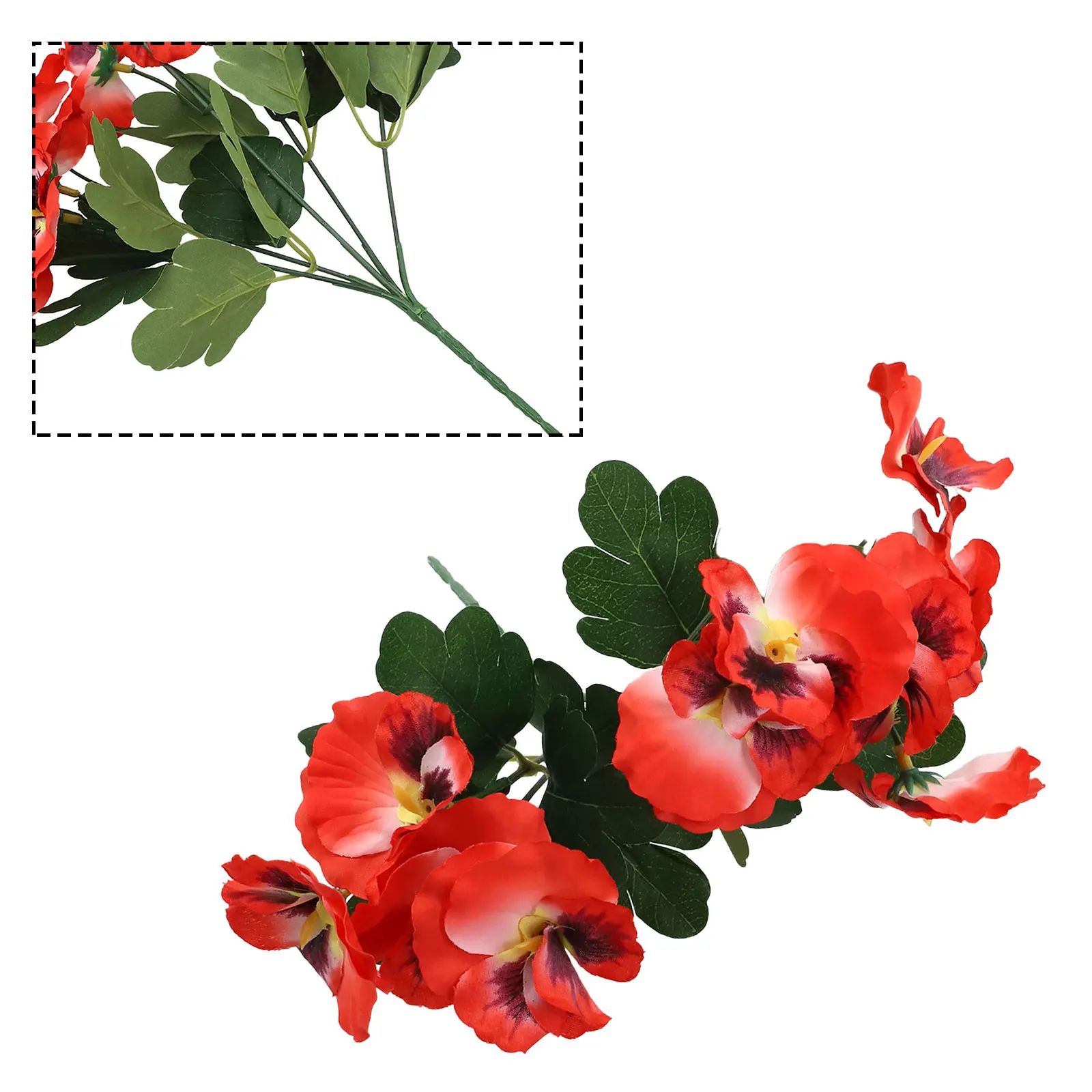 10 Köpfe künstliche Stiefmütterchen gefälschte Blume 26cm Blumenstrauß Simulations anlage für Home Party Hochzeits feier Hintergrund Büro Dekor – Detail 5