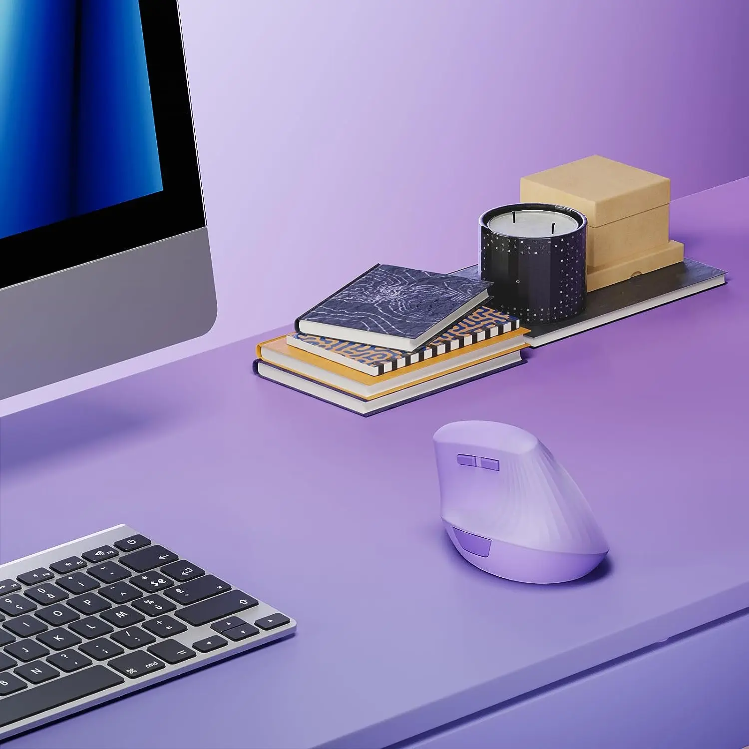 Mouse Vertical sem Fio Recarregável Silencioso Ergo 57 ° Tilt Ergonômico Computador pc Office Mac Android Windows Mãos Pequenas - Imagem 5