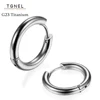 G23 Titanium Hoop Earrings Post Lightweight Dangle for Women Men Cartilage Piercing Hypoallergenic  Body Jewellery 8-12mm 1