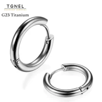 G23 Titanium Hoop Earrings Post Lightweight Dangle for Women Men Cartilage Piercing Hypoallergenic  Body Jewellery 8-12mm 1
