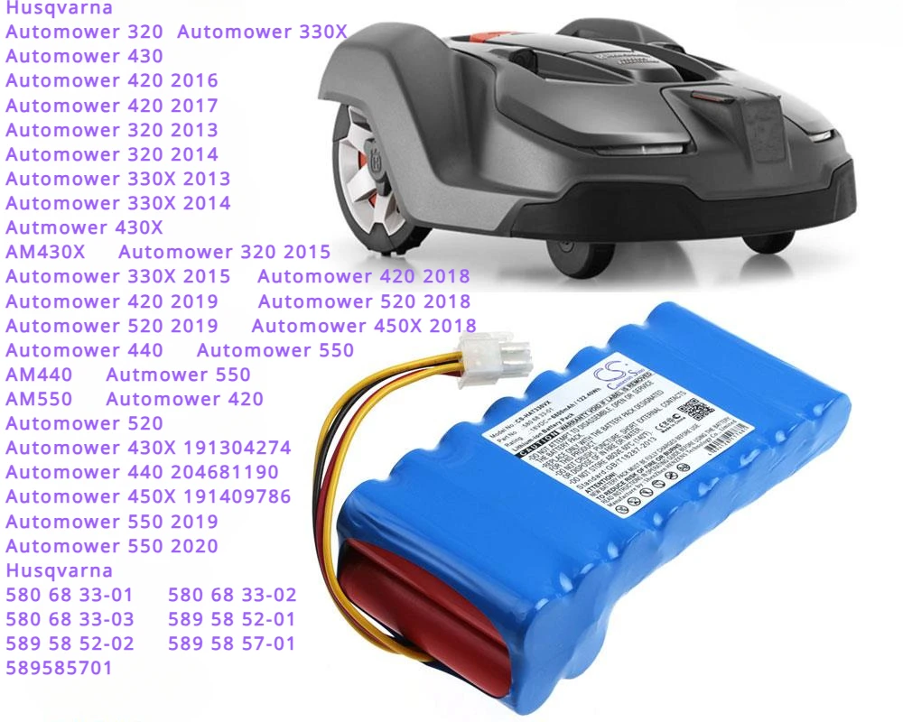 Batteria Da 6800Mah Per Husqvarna Automower 320,330X, Muslimah, Muslimb, 520,550, Nota L'Anno, Importante!