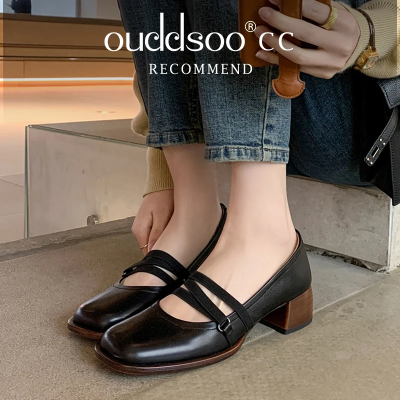 

Ods Fashion Women's Shoes Mary Jane Style Ladies Shoes Low Heel Shallow Mouth Round Toe Solid Color Women's Shoes Party 404142