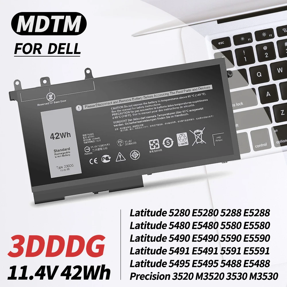 

Аккумулятор 3dddg для ноутбука Dell Latitude 5280 5288 5290 5480 5488 5490 5491 5495 5580 5590 E5280 E5480 E5580 Precision 3520 3530