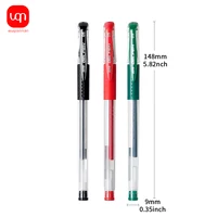 3/6/12pcs simple gel pen set 0.5mm  black, blue and red, and ink lasting smooth writing ideal for school and office stationery 2