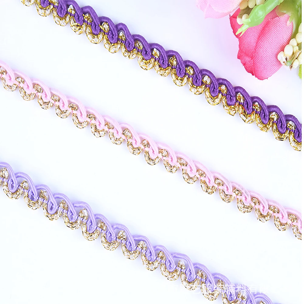 Wave And Small Curved Colorful Lace With Polyester Gold And Silver Thread  Lace Trim For Clothing Accessories And Sewing Supplies - AliExpress