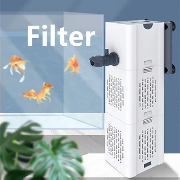 Aquarium Fish Tank Filter Three-in-One Water Purification Circulation Pump Small Built-in Submersible Pump Silent Aeration 1