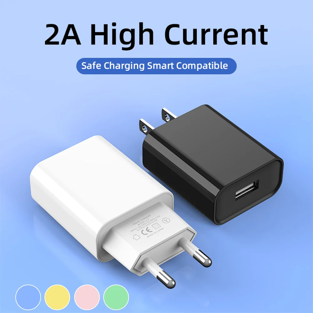 USB Charger 5V 2A Power Adapter Travel Universal Mobile Phone Charger For iPhone Samsung Xiaomi Redmi Lg EU/US Wall Charge Plug BEST SELLERS