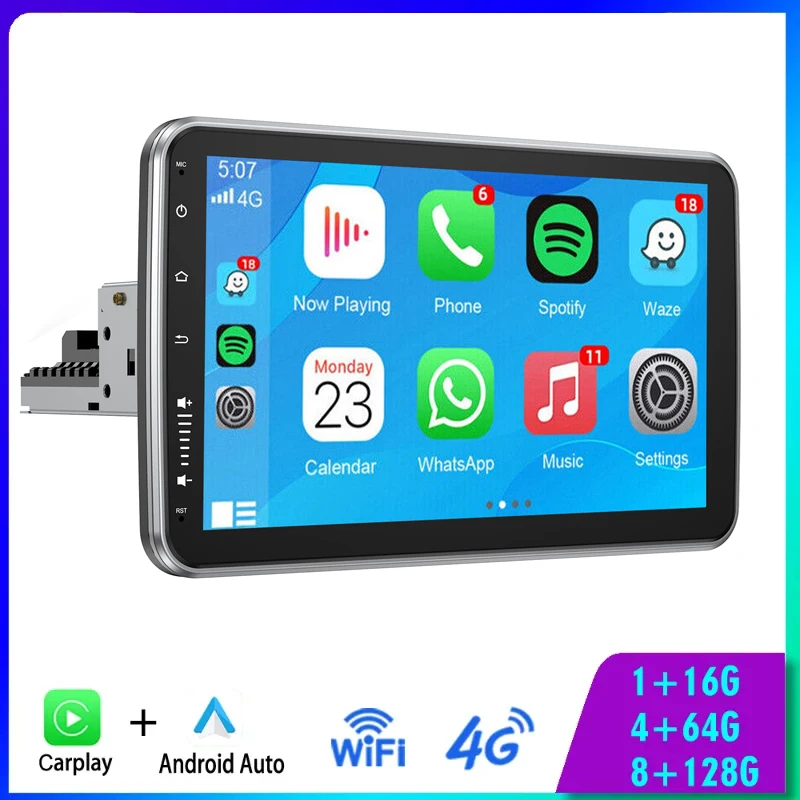 

Автомобильный мультимедийный проигрыватель, вращающийся на 10,1 дюйма, 1 Din