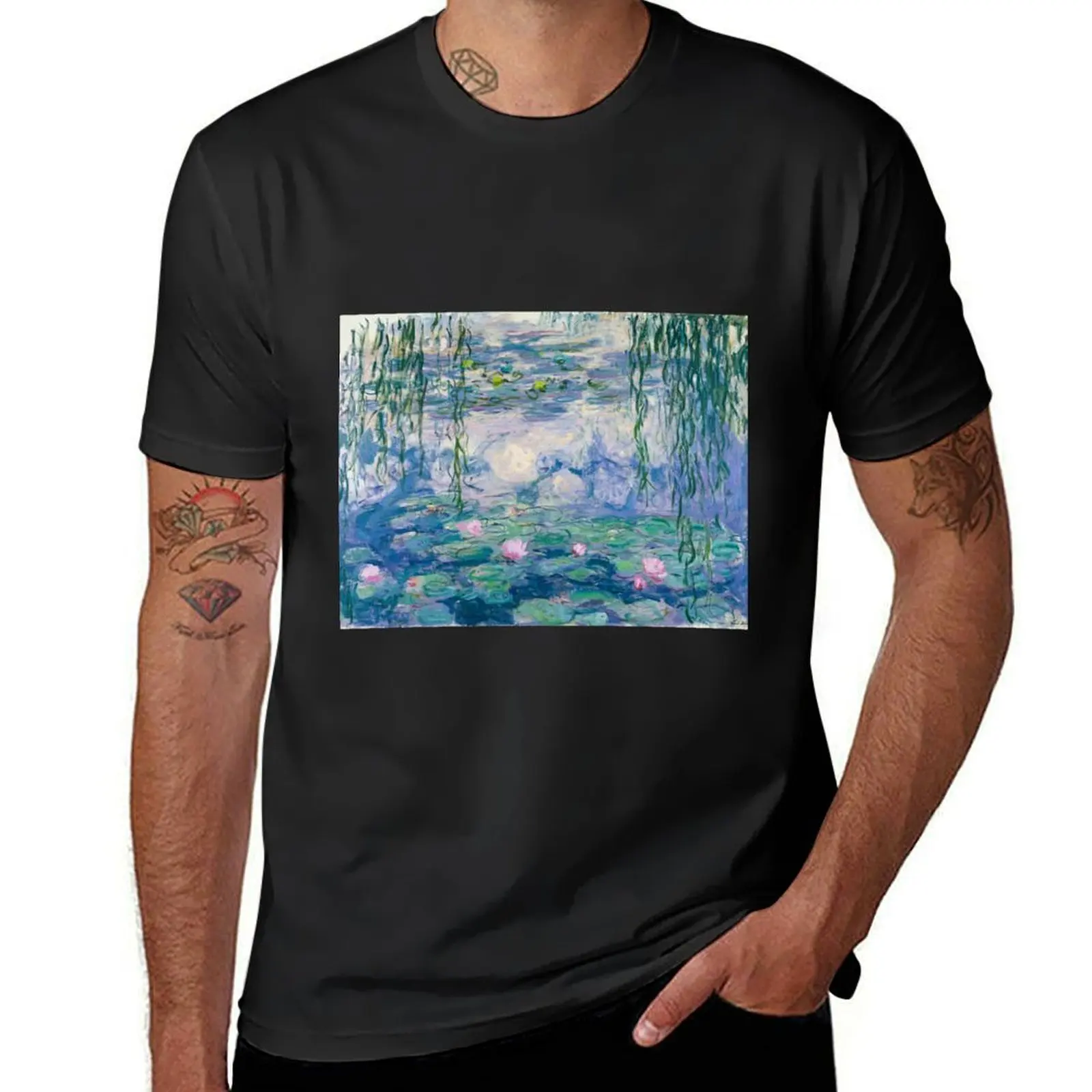 Water Lilies Claude Monet Fine Art T-Shirt boys animal print plus sizes vintage mens funny t shirts