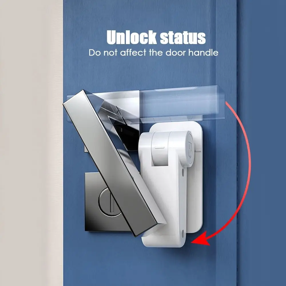 Door Handles Anti-Opening Fixed Lock for Children Cat